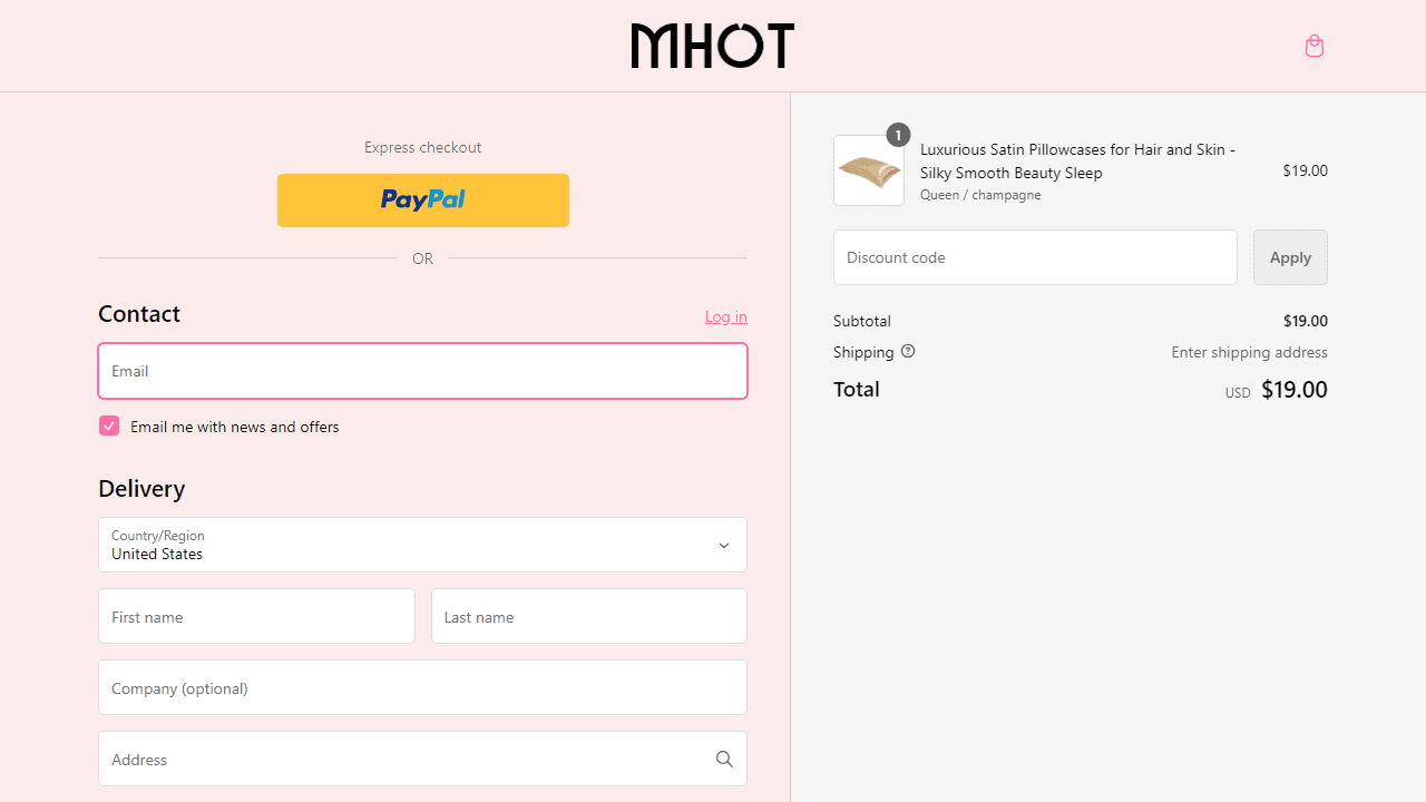How to apply Mhot coupon code